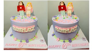 ROBLOX CAKE!! SHARP EDGES SOFT ICING FONDANT DETAILS