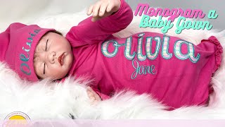 How to Embroider a Baby Gown with Applique | How to Embroider A Baby Beanie Hat | Fast Frames