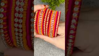 How do you make bangles❓Handmade thread bangles🧡#diy #youtubeshorts #youtubepartner #bangles de