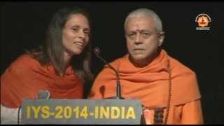 HH Swami Amrta Suryanand ji Maharaja, Guest of Honour, Opening Ceremony, IYS 2014