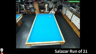 2024 Sang Lee 70th #Salazar Run of 21  - #3cushion   #3cushions #billiards #carambola #billar