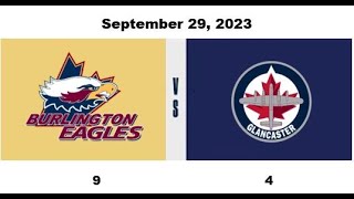 U10 A Burlington Eagles vs Glancaster Bombers (Sept. 29, 2023)