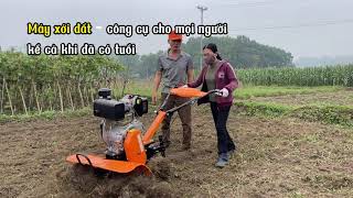 Bàn giao máy xới đất phay cầu trước chạy dầu tại Tam Nông- Phú Thọ