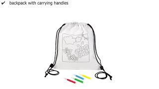 Backpack for colouring COLOURFUL HOBBY