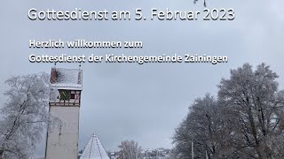 Gottesdienst am 05. Februar 2023