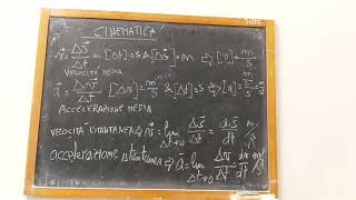 Cinematica: definizioni di velocità e accelerazione media e istantanea