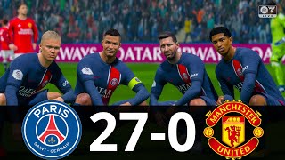 MESSI, RONALDO, MBAPPE, NEYMAR, ALL STARS | PSG 27-0 MAN UNITED