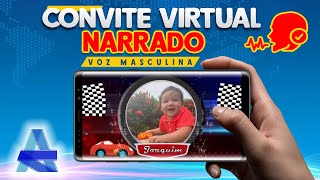 Convite Virtual NARRADO - Carrinhos - Voz Masculina - Joaquim