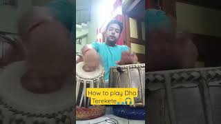 How to play Dha Tere kete || Tabla taal pattern || Sourav Guha || 😍🙏🎧🎧