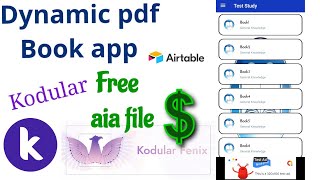 Professional Dynamic app in Kodular Free aia file, watch full Vedio for aia