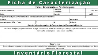 Ficha de Caracterização da Unidade Amostral