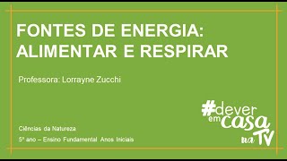 Fontes de energia: alimentar e respirar