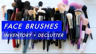 MY BRUSH COLLECTION PART 1: Face Brushes / Inventory and Declutter