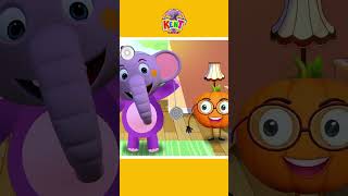 Cinco Pequenas Frutas Pulando 🍎 🍇 Música das Frutas #shorts #musicainfantil #kentoelefante