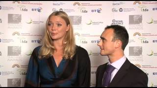 Ed Vickerman, 2009 Outstanding New Teacher of the year, with Jodie Kidd