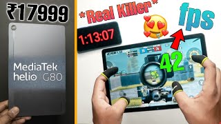 Realme Pad BGMI Test ⚡ Heating, Max Graphics, FPS Meter 😍 MediaTek Helio G80 Gaming Review