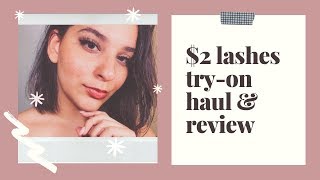 WERE THEY WORTH IT? trying on $2 lashes from aliexpress