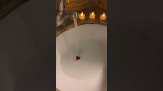 Bathtub Filling Short // Sink Fill with a Floating Heart #watersounds #relax