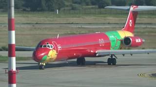 RARE - DAT's beautiful MD-83 @ Budapest - taxi and take-off