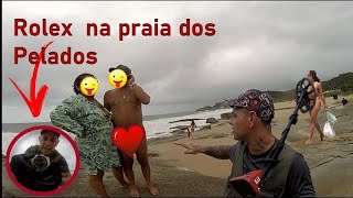 Encontrei um ROLEX na Praia DOS PELADOS, NUDISMO, no DETECTOR DE METAL MD 3040, hoby ginho da selva