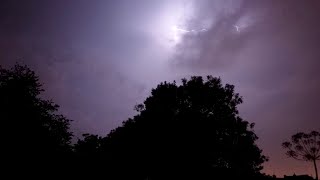 Lightning storm motion time-lapse