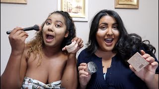 WE SWITCHED MAKEUP!! 😱