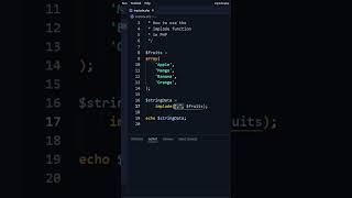 How to use the implode function in PHP #shorts
