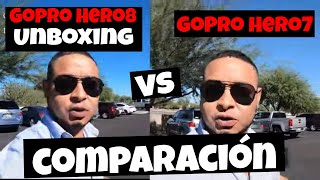 El unboxing de la GoPro hero 8 Comparación con la Hero7  | Prueba de campo |