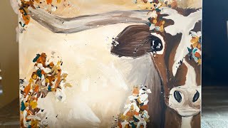 Longhorn #longhorns #painting #acrylicpainting #canvas #decoart #art #artist #fyp