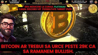 Bitcoin ar trebui să urce până la sfârșitul lunii August peste 29k să rămânem bullish!