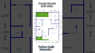 Denah Rumah Minimalis 9x11 Meter #denahrumah #desianrumah #rumahminimalis #rumah