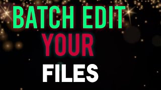 Document Scanner: How to Batch Edit files?