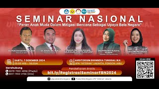 🔴 LIVE | Seminar Nasional “Peran Anak Muda Dalam Mitigasi Bencana Sebagai Upaya Bela Negara”