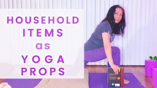 How to use household items as yoga props for your at home yoga practice. | Turtle Flow