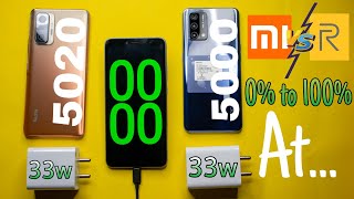 Oppo F19 vs Note 10 Pro Max Charging Test 0 to 100% 🔋 (33w) 5000 mAh 🥵