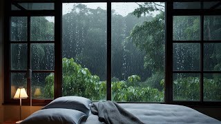 Cozy Ambience Bedroom Rain On The Windows, Rain Sounds For Sleeping, Studying and Concentration