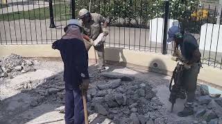 La Municipalidad avanza en el acondicionamiento de la Plaza España