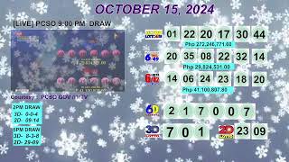 [LIVE] PCSO 9:00 PM DRAW - OCTOBER 15, 2024 LOTTO RESULTS