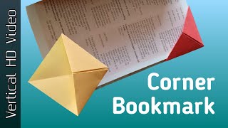 Easy Origami Bookmark Corner - How to make a Corner Bookmark DIY