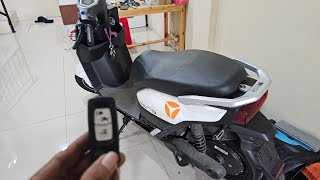 baru selesai.. motor listrik yadea T9 ganti modul dan remot pakai sistem  keyless honda