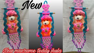 #new macrame trending teddy jhula 🧸 on subscriber's request ❤️🌷❤️