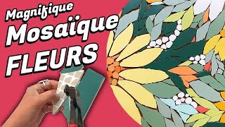 Créer une mosaïque motifs fleurs en carrelage