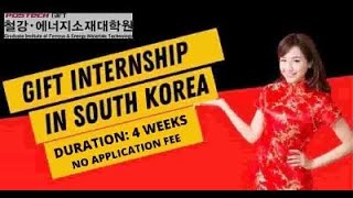 GIFT Internship in South Korea 2022 | Fully Funded