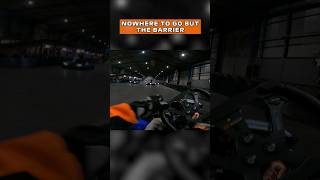 Nowhere to go but the barrier... #karting #racing #teamsport #gokart #gokarting #crash #gopro