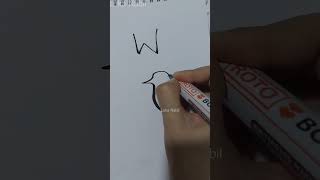 رسم حرف W  في اللغة الهيروغليفية