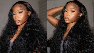 Tropical Deep Wave Wig 🌊 | Skin Melted HD Lace Wig Install + Half Up Half Down | ft Wiggins Hair