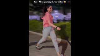 HOT ACTRESS SHIVANI's LATEST HOT RUN WITH HER DOG