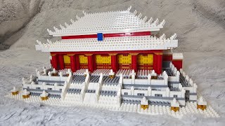 눈 내리는 태화전 나노블럭 빌드 리뷰 ⚡️ Hall of Supreme Harmony Nano block Build Review - Lezi lz8049