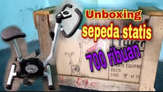 Unboxing sepeda statis//untuk gowes2 santai