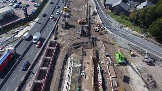 A quick spy flight to see what the workman are doing. A63 upgrade in Hull 15.09.23.